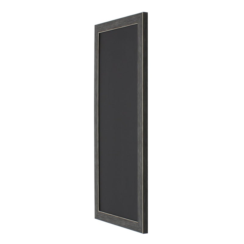 DesignOvation Wyeth Framed Magnetic Chalkboard, 13" x 26", Gray - Image 3